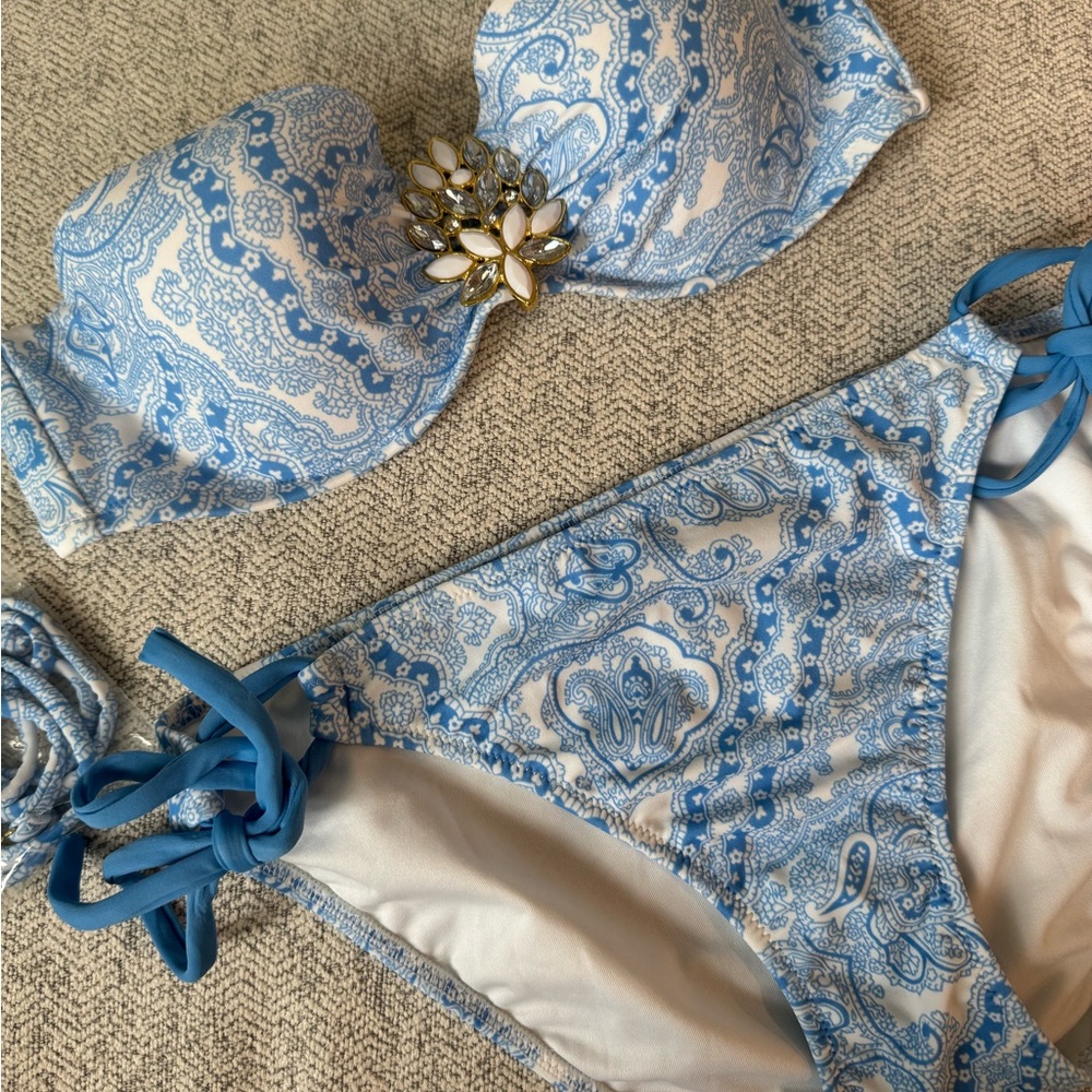 Victoria's Secret Blue and White Greek Inspired Bikini
